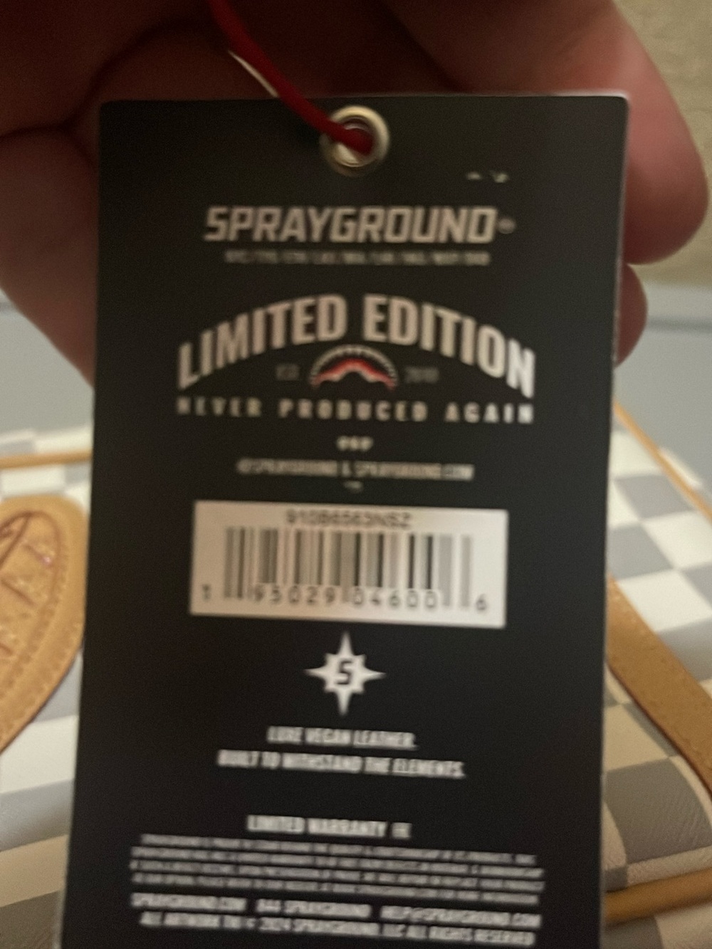 Sprayground Black Interior with Red Limited Edition Patch
